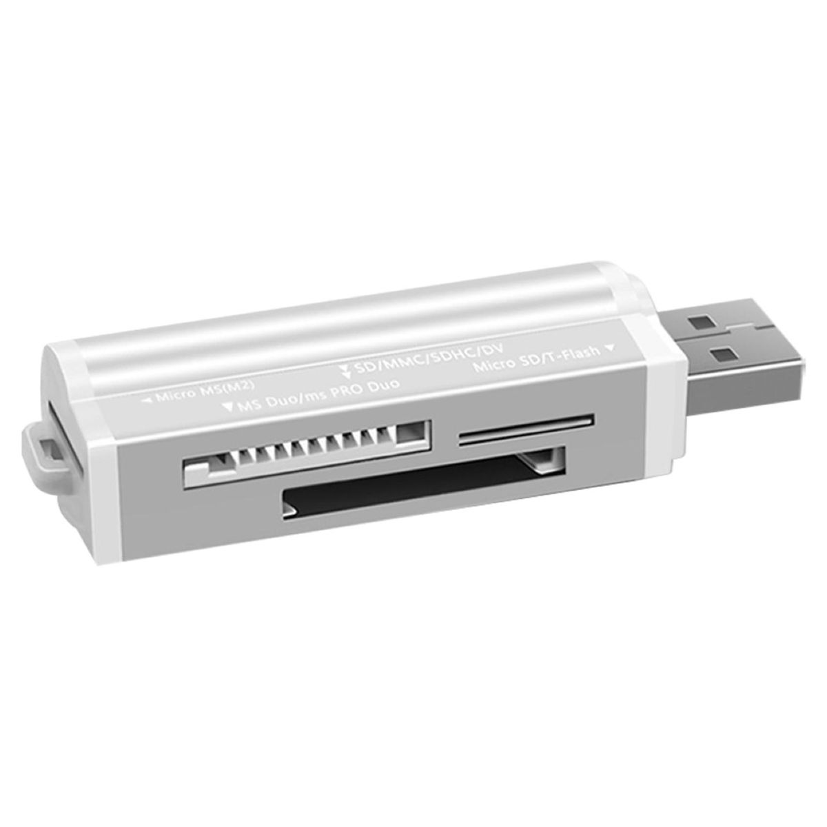 4 in 1 Mini Portable USB TF/Micro-SD/MS/M2 Card-Silver
