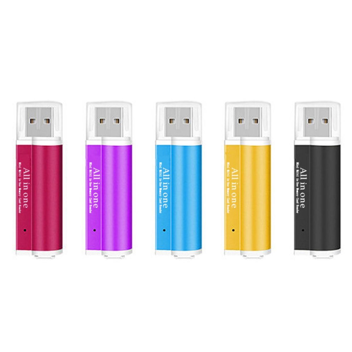 4 in 1 Mini Portable USB TF/Micro-SD/MS/M2 Card-Silver