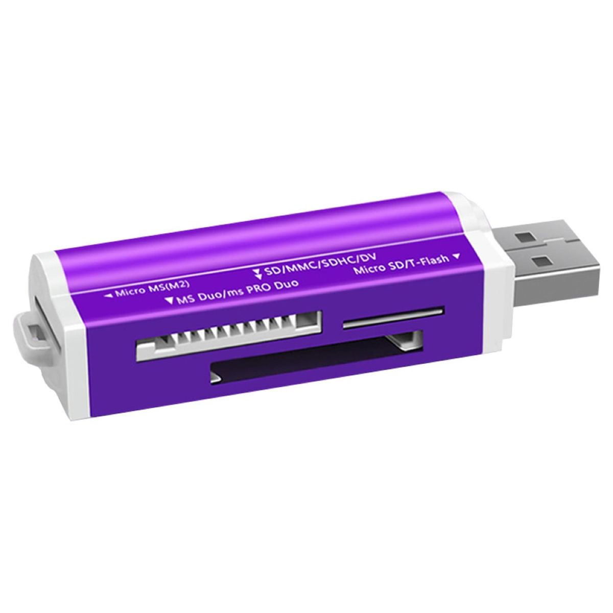 4 in 1 Mini Portable USB TF/Micro-SD/MS/M2 Card-Silver