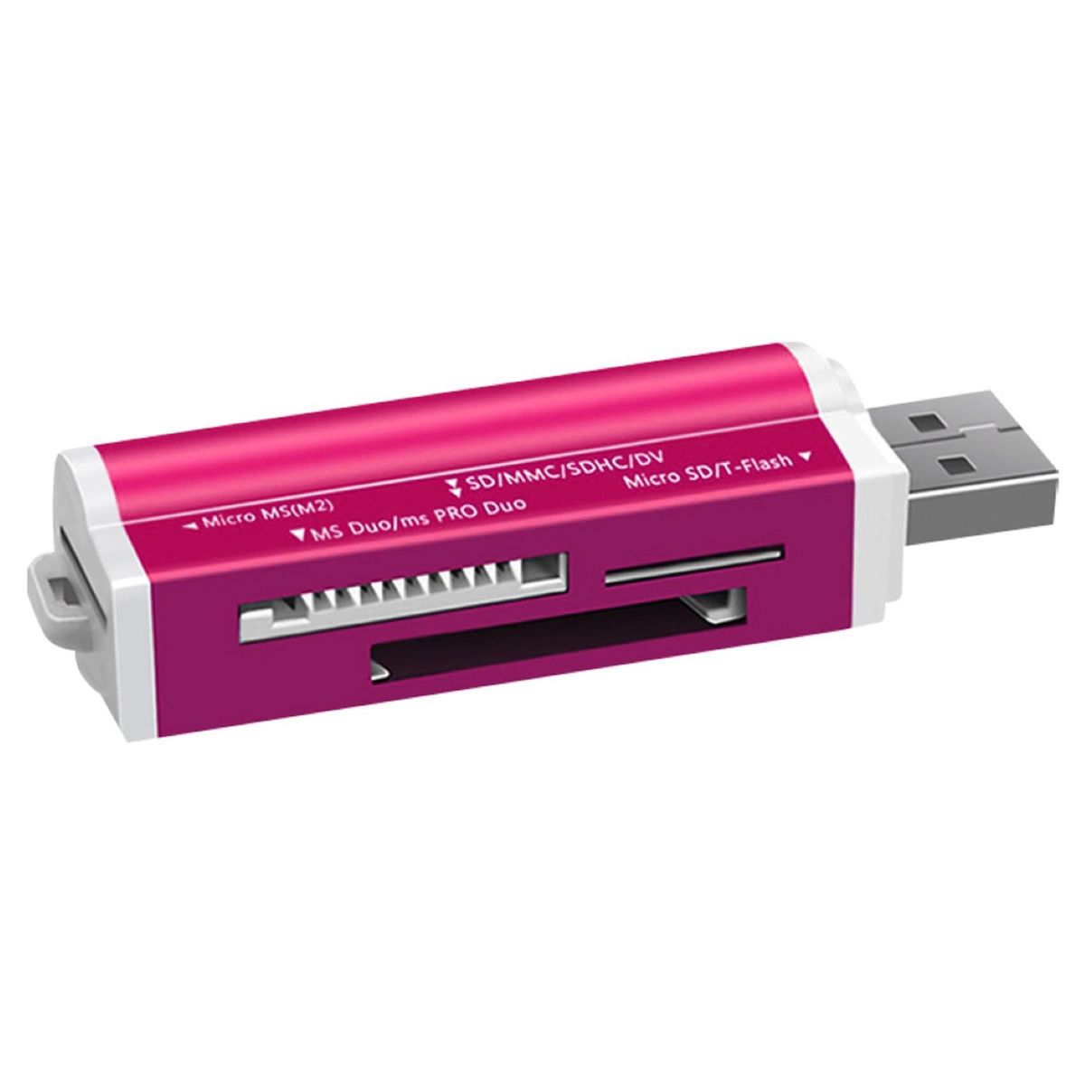 4 in 1 Mini Portable USB TF/Micro-SD/MS/M2 Card-Silver