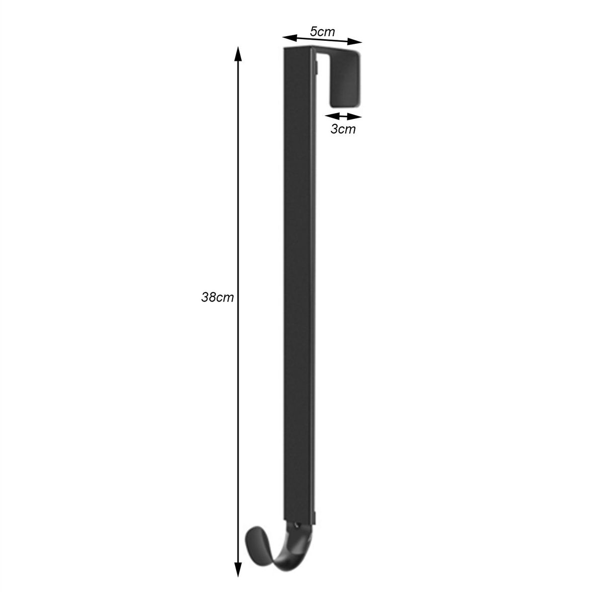 Versatile Metal Door Hanger Space-saving Organizer for Christmas Black
