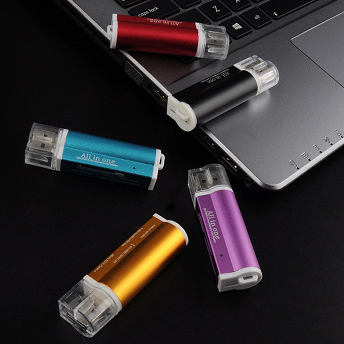 Mini USB 2.0 Multi-Function High Speed Micro-SD TF MMC-Red