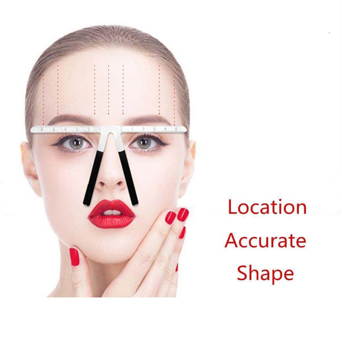 Permanent Makeup Microblading Magnesium Alloy Eyebrow Tatoo Shaper Template Stencil Ruler