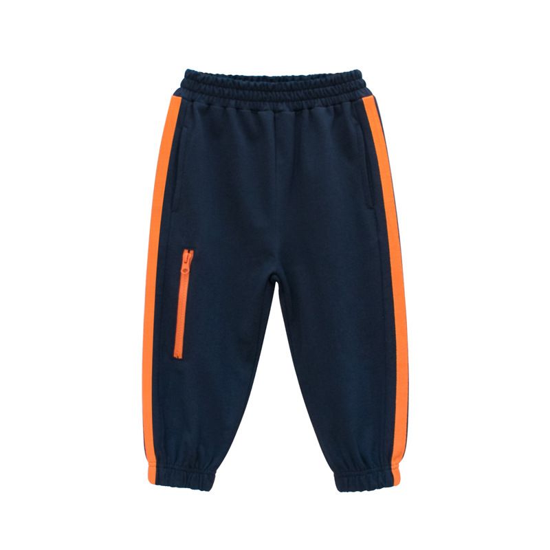 100% Cotton Kids Boys Casual Pants-Black