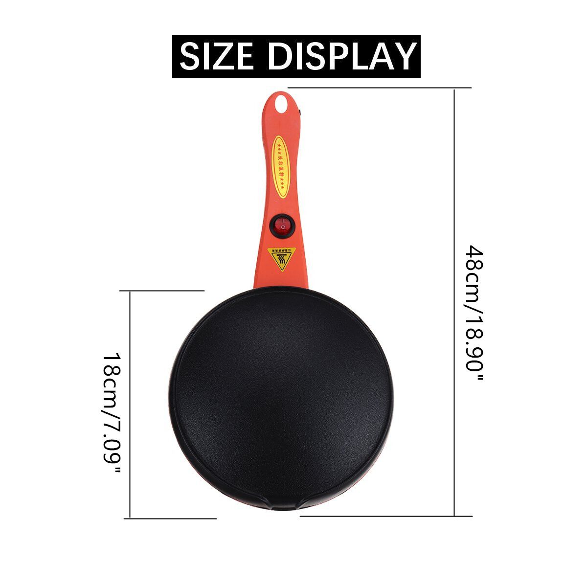 18cm 220V Electric Crepe Maker Non Stick Baking Pancake Fry Griddle Machine Kitchen Small Kitchen Appliances Set 1