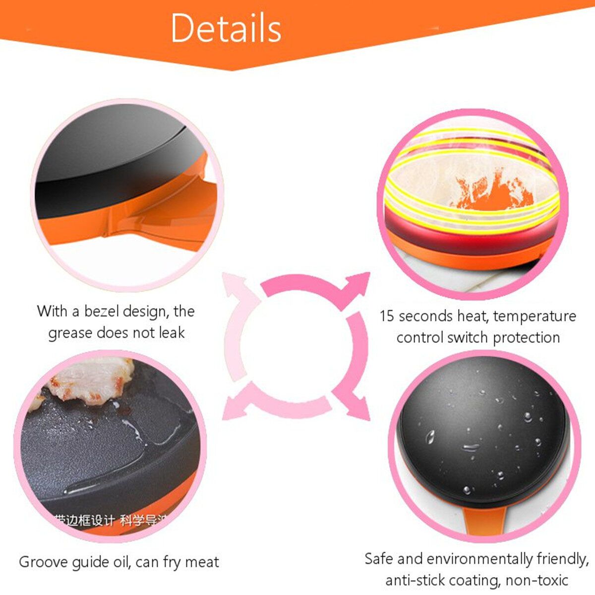 18cm 220V Electric Crepe Maker Non Stick Baking Pancake Fry Griddle Machine Kitchen Small Kitchen Appliances Set 1