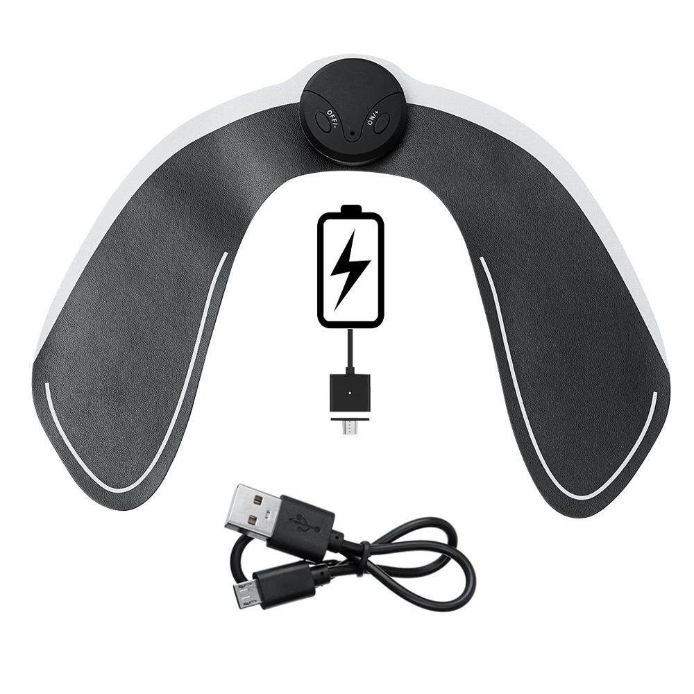 Hips Trainer Buttocks Lifting Machine Body Massager Fitness Pad USB Charging Black Host