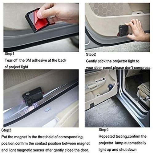 LED Welcome Laser Projector Wireless Car Logo Door Decoration Light Ghost Shadow Light