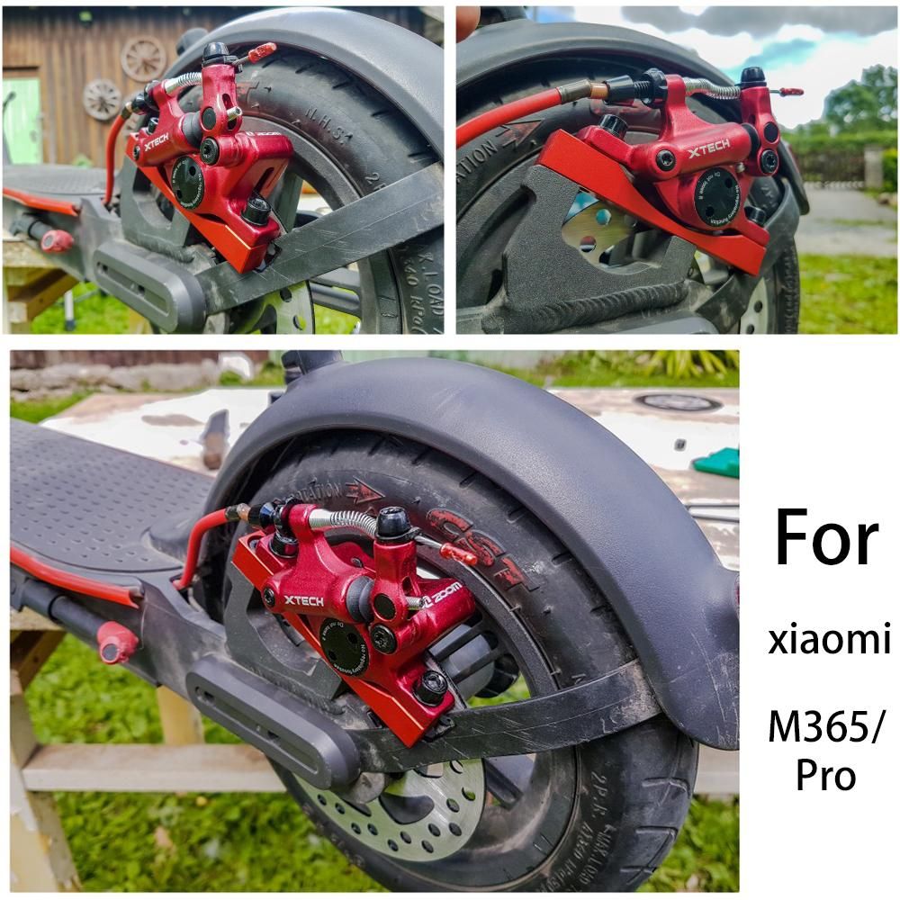Compatible with M365/Pro (Disc Not Included)  Scooter Hydraulic Disc Brake Rear Calipers Scooter Hydraulic Brake Integrated Forging Line Pull Oil Disc Brake Scooter Accessory