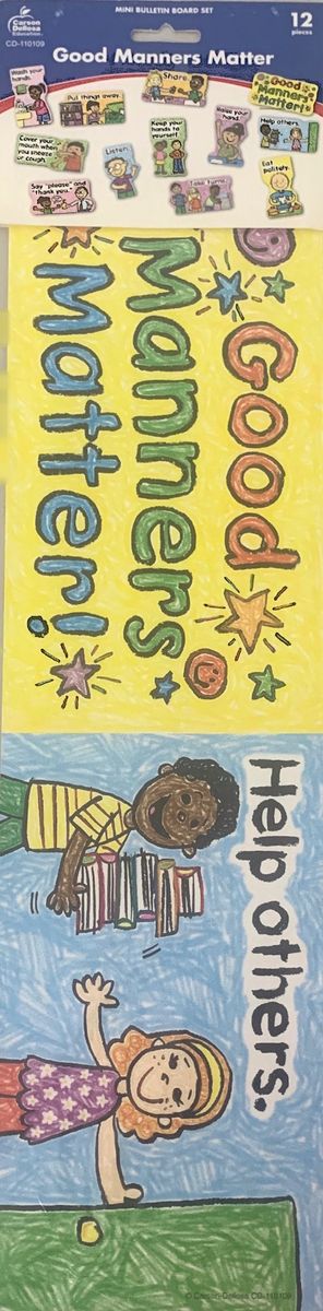 CARSON DELLOSA MINI BULLETIN BOARD SET: GOOD MANNERS MATTER