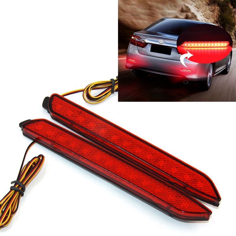 2 PCS 371A 2.7W / 12V Car Rear Bumper Light Brake Light For Toyota Verso