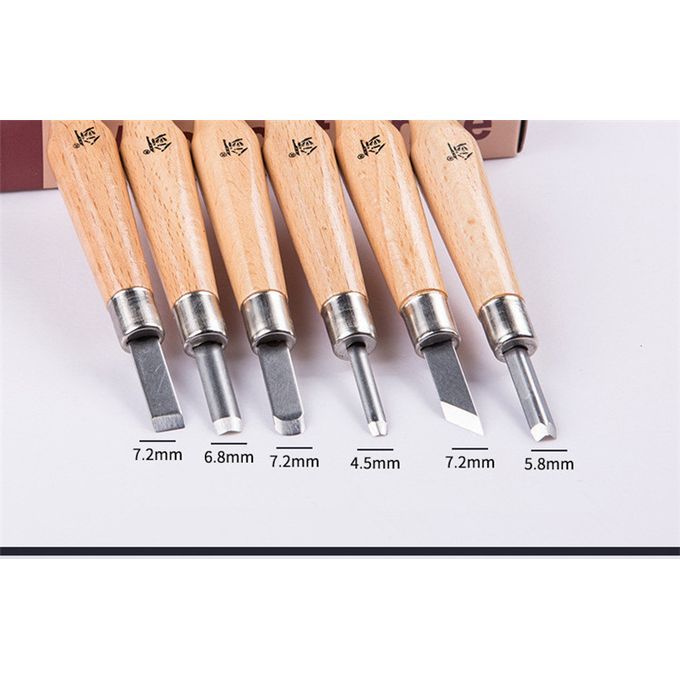 6pcs One Lot Wood Carving Tool Wood Engraving Kn-ife