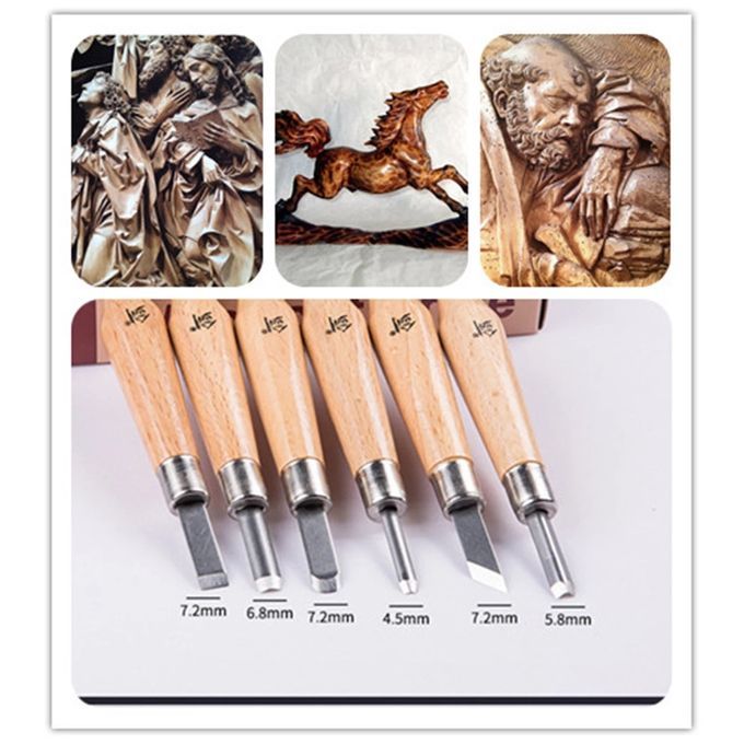 6pcs One Lot Wood Carving Tool Wood Engraving Kn-ife