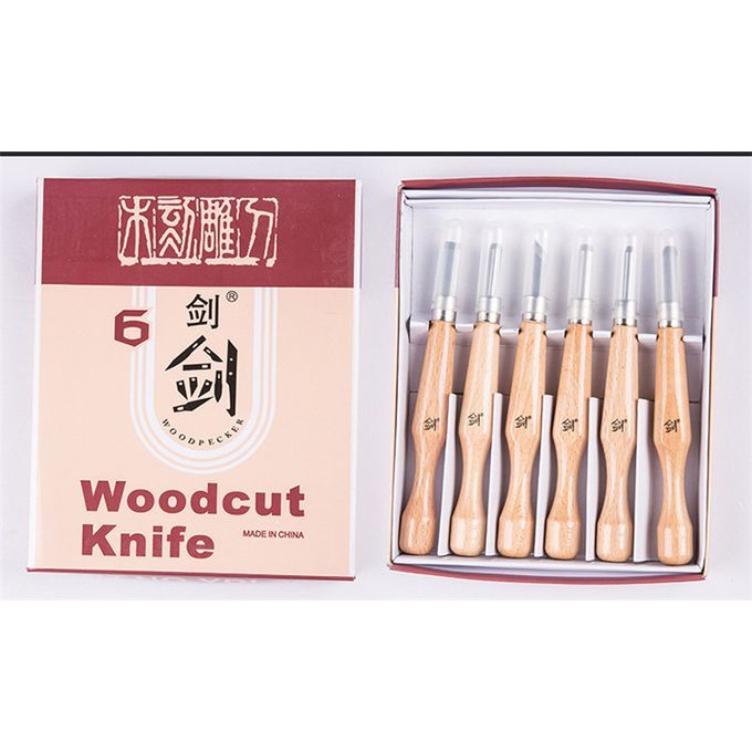 6pcs One Lot Wood Carving Tool Wood Engraving Kn-ife