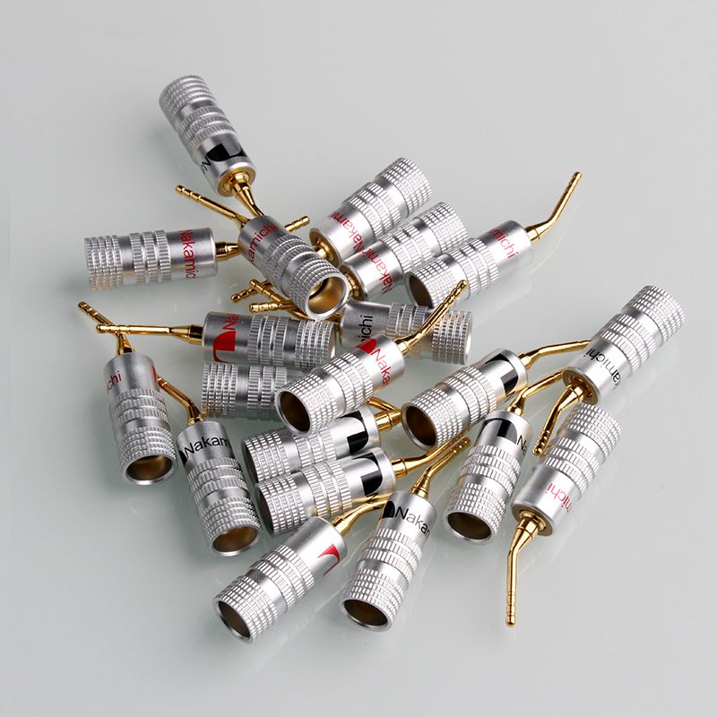 4PCS Banana Plug Nakamichi Gold Plated Speaker Cable Pin