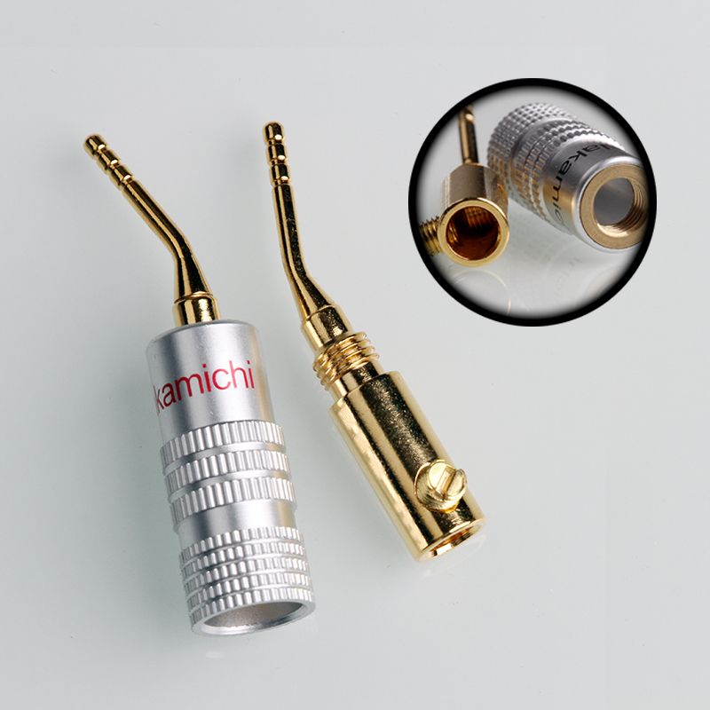4PCS Banana Plug Nakamichi Gold Plated Speaker Cable Pin