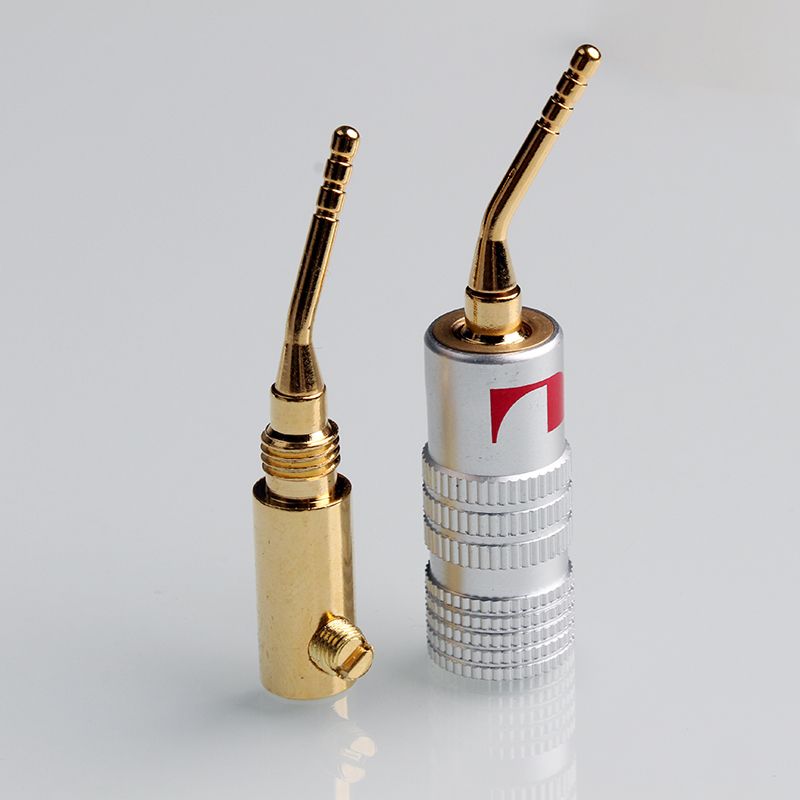 4PCS Banana Plug Nakamichi Gold Plated Speaker Cable Pin