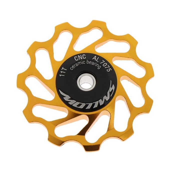 11 Tooth Ceramic Bearing Jockey Wheel Rear Derailleur Pulley  Gold