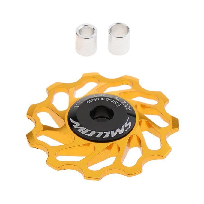 11 Tooth Ceramic Bearing Jockey Wheel Rear Derailleur Pulley  Gold