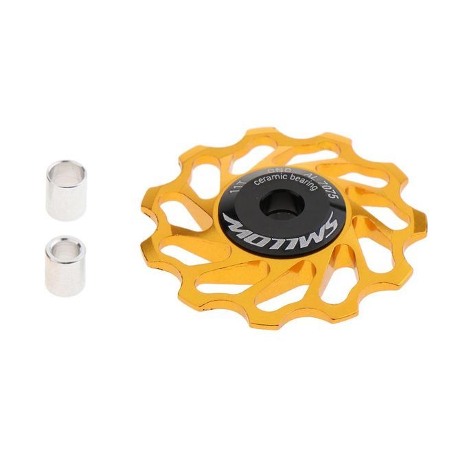 11 Tooth Ceramic Bearing Jockey Wheel Rear Derailleur Pulley  Gold
