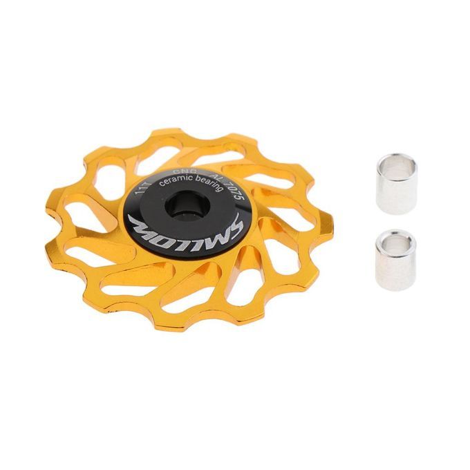 11 Tooth Ceramic Bearing Jockey Wheel Rear Derailleur Pulley  Gold