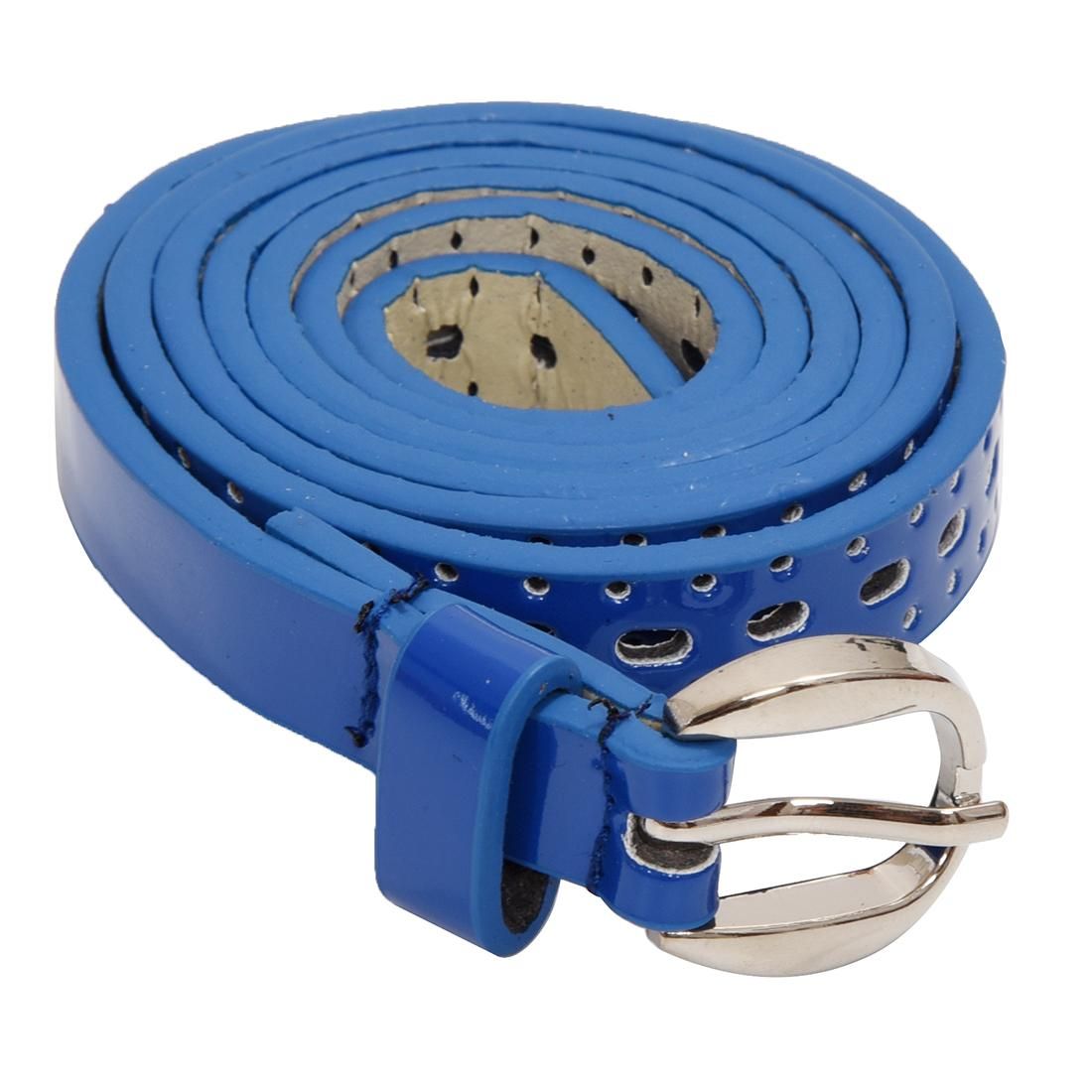 Royal Blue Charming Pin Buckle Women's Openwork PU Slender