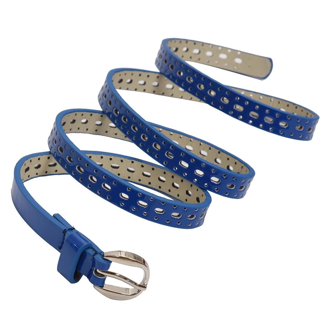 Royal Blue Charming Pin Buckle Women's Openwork PU Slender