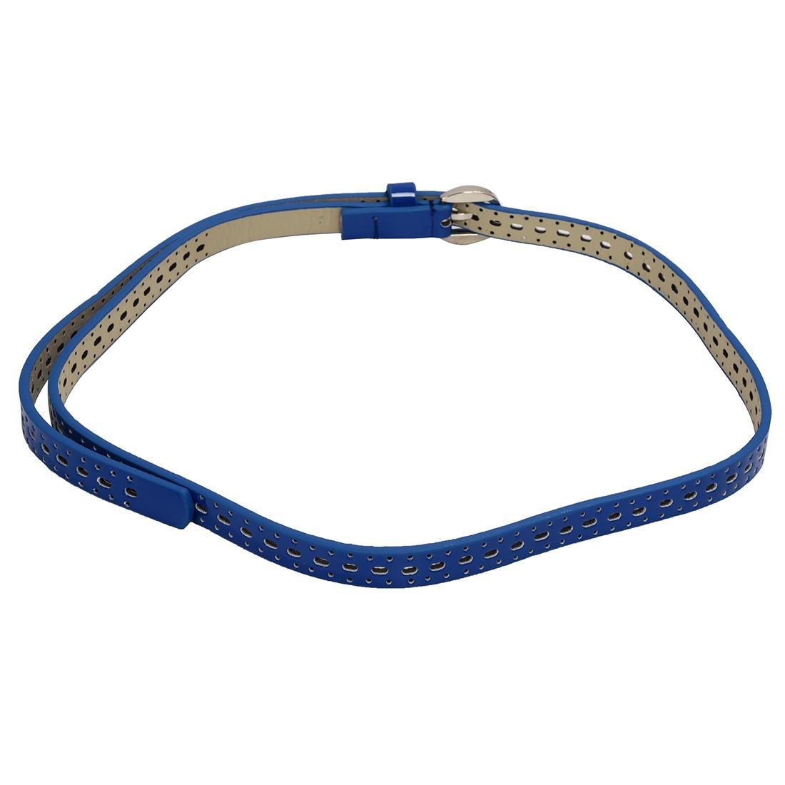 Royal Blue Charming Pin Buckle Women's Openwork PU Slender