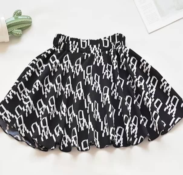 Girls Printd Flared Skirt