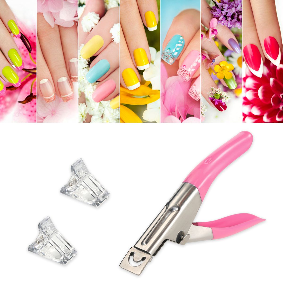 10PCS Nail Tips Clip Quick Building Extension Nail Clips