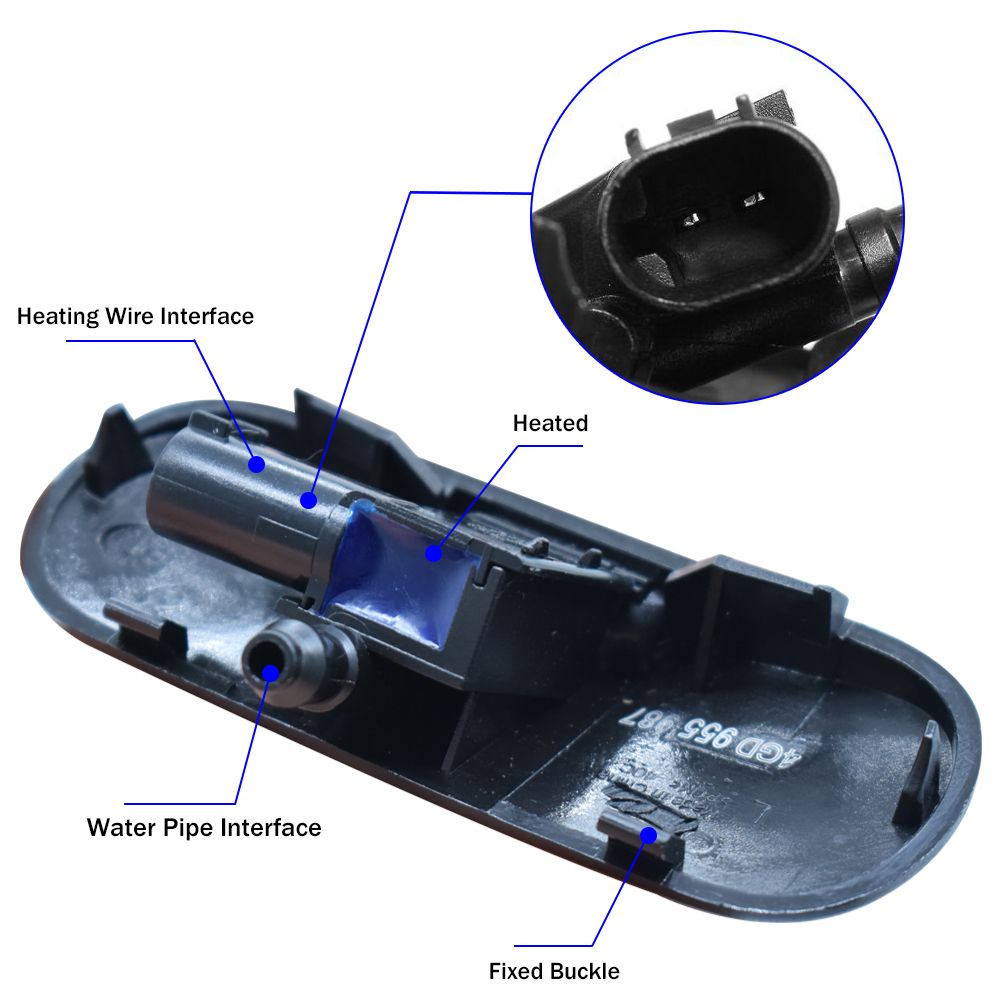 Erick's Wiper 2pcs/lot Front Washer Jet Nozzle Hea