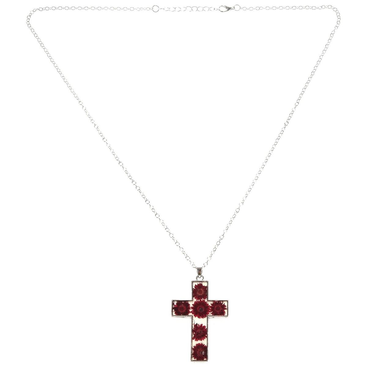 Natural Cross Flower And Transparent Glass Surface For