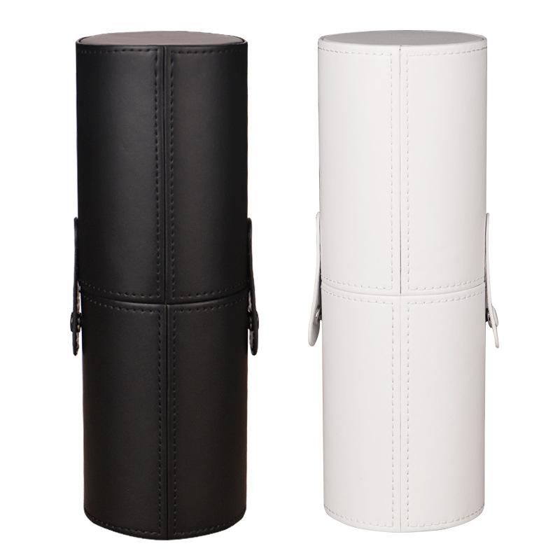 Makeup Storage Box Pu Pen Holder Desktop Makeup Brush Eyeliner Eyebrow Pencil Makeup Beauty Makeup Tools Storage Brush Bucket