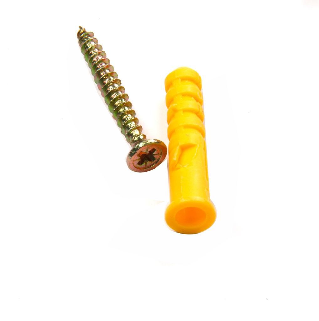 50 Sets M6 Frame Fixings Expansion Tube Anchors Nails Plug Bolt And