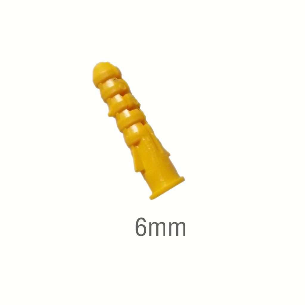 50 Sets M6 Frame Fixings Expansion Tube Anchors Nails Plug Bolt And