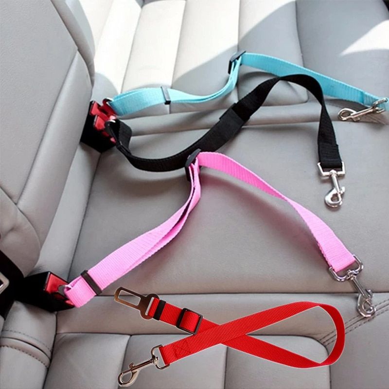Pet Dog Car Adjustable Safety Belt Harness Safe Lever