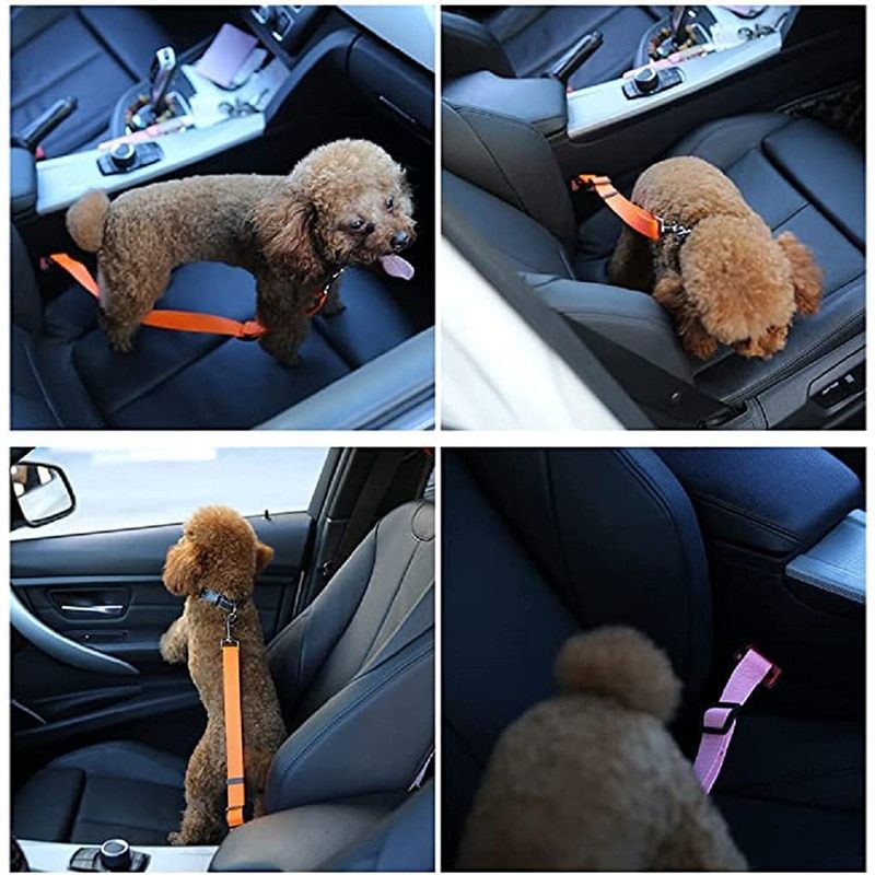 Pet Dog Car Adjustable Safety Belt Harness Safe Lever