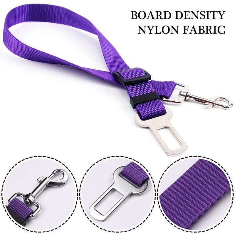 Pet Dog Car Adjustable Safety Belt Harness Safe Lever