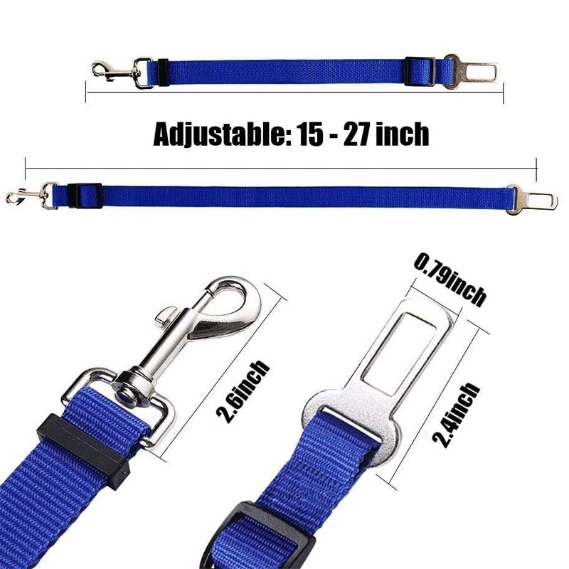Pet Dog Car Adjustable Safety Belt Harness Safe Lever