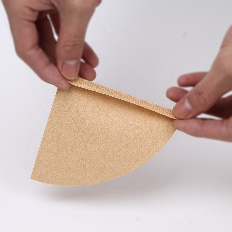 100 Pieces New Wooden Hand V60 Drip Paper Coffee Filter