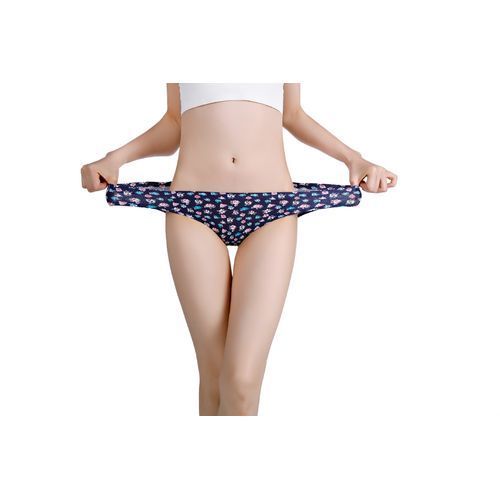 3pcs Breathable Printed Seamless Sexy Thong Underwear For Ladies