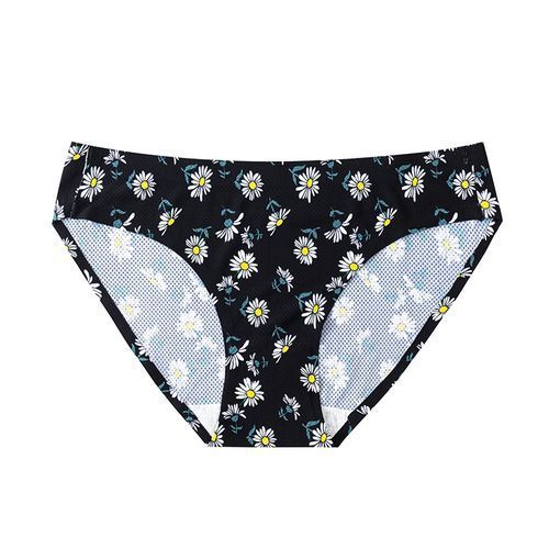 3pcs Breathable Printed Seamless Sexy Thong Underwear For Ladies