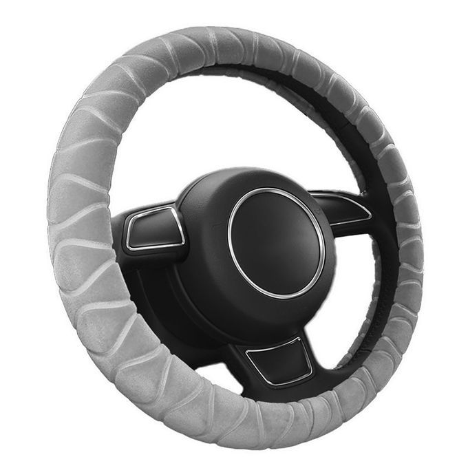 Universal Steering Wheel Cover Warm Plush Fluffy-Red