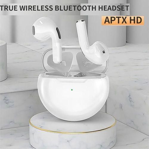 Pro 6 White Bluetooth Headphones Gaming Headphones Earbuds