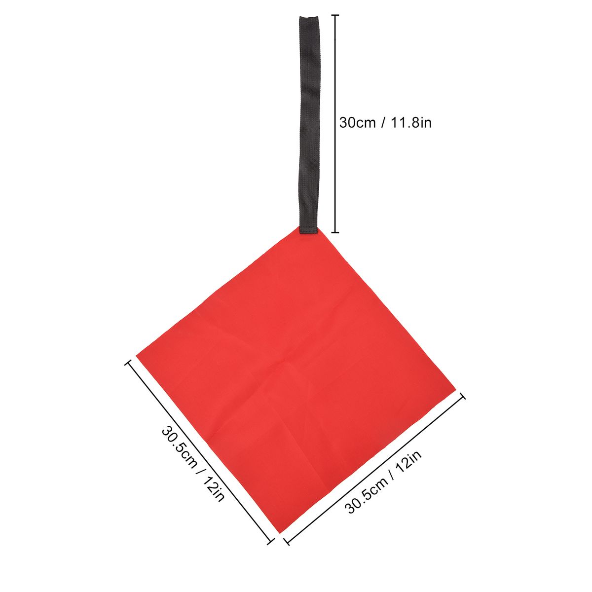 2pcs Kayak Tow Flags Red Safety Hooked Kayak Flag For Boat