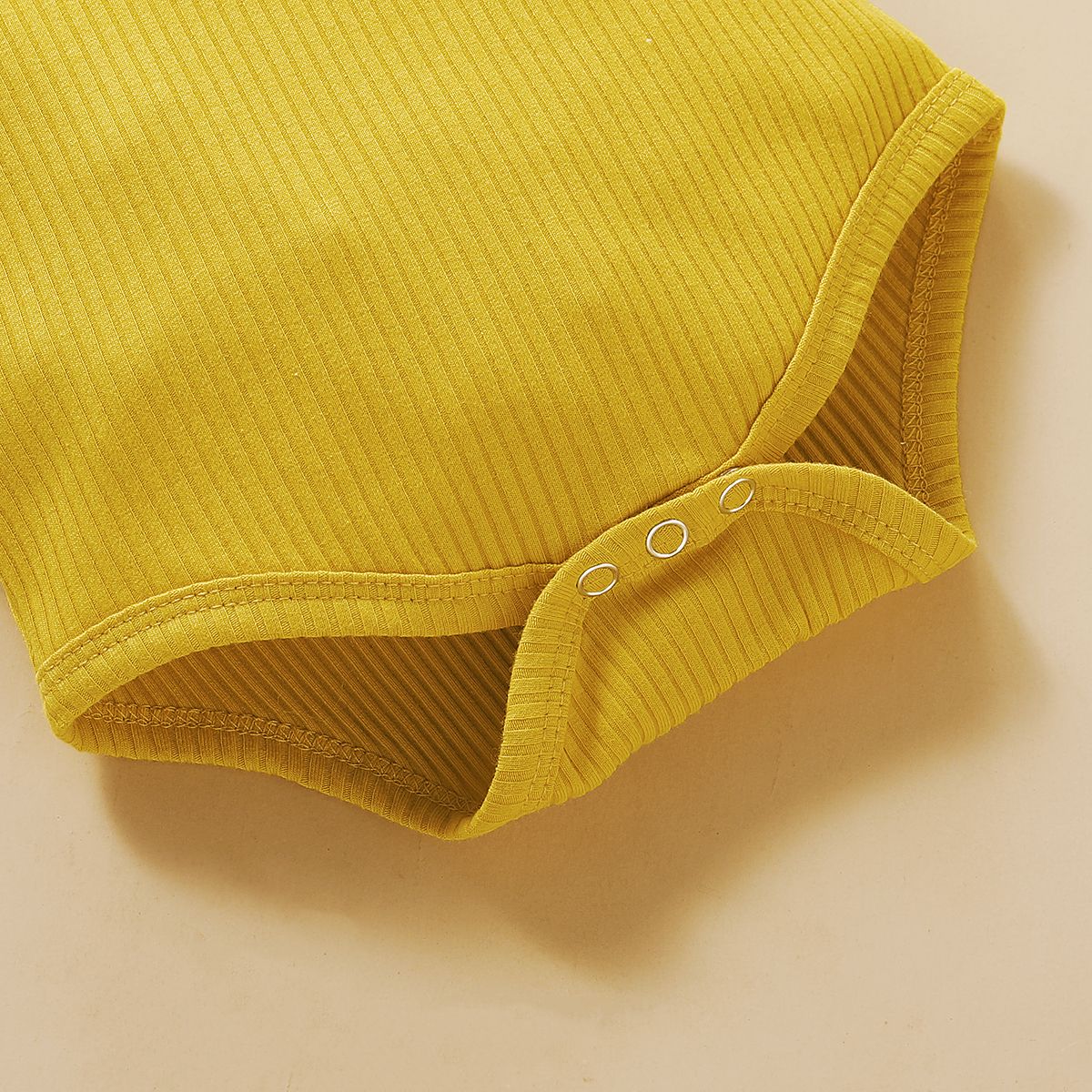 Newborn Baby Girls Costumes Set Solid Color Ribbed Tank Tops + Floral Skirt -Yellow