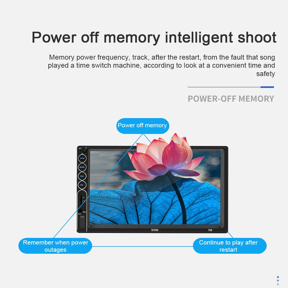 N6 7in Multi-language Car BT MP5 Player Auto Touched Screen