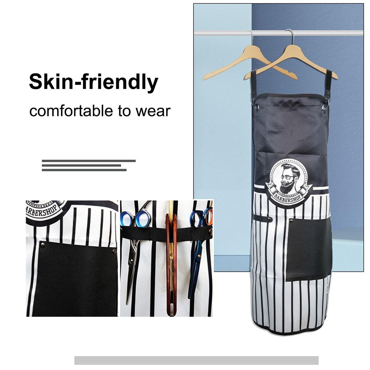 Salon Apron for Hair Stylist & Barber Waterproof Apron Hairdressing Coloring Shampoo Haircuts Cloth Wrap Hair Salon Tool