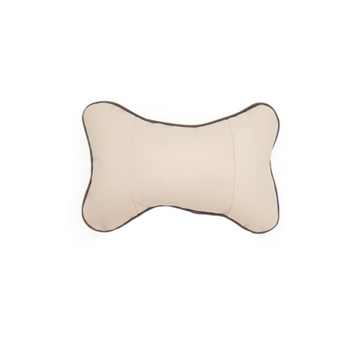 Universal Neck Pillow Case Headrest Seat Cushion Solid-Beige