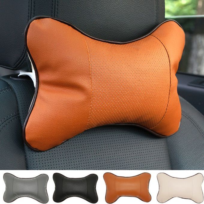 Universal Neck Pillow Case Headrest Seat Cushion Solid-Beige